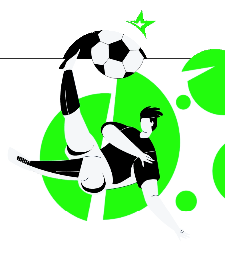 Futbol oynayan sporcu